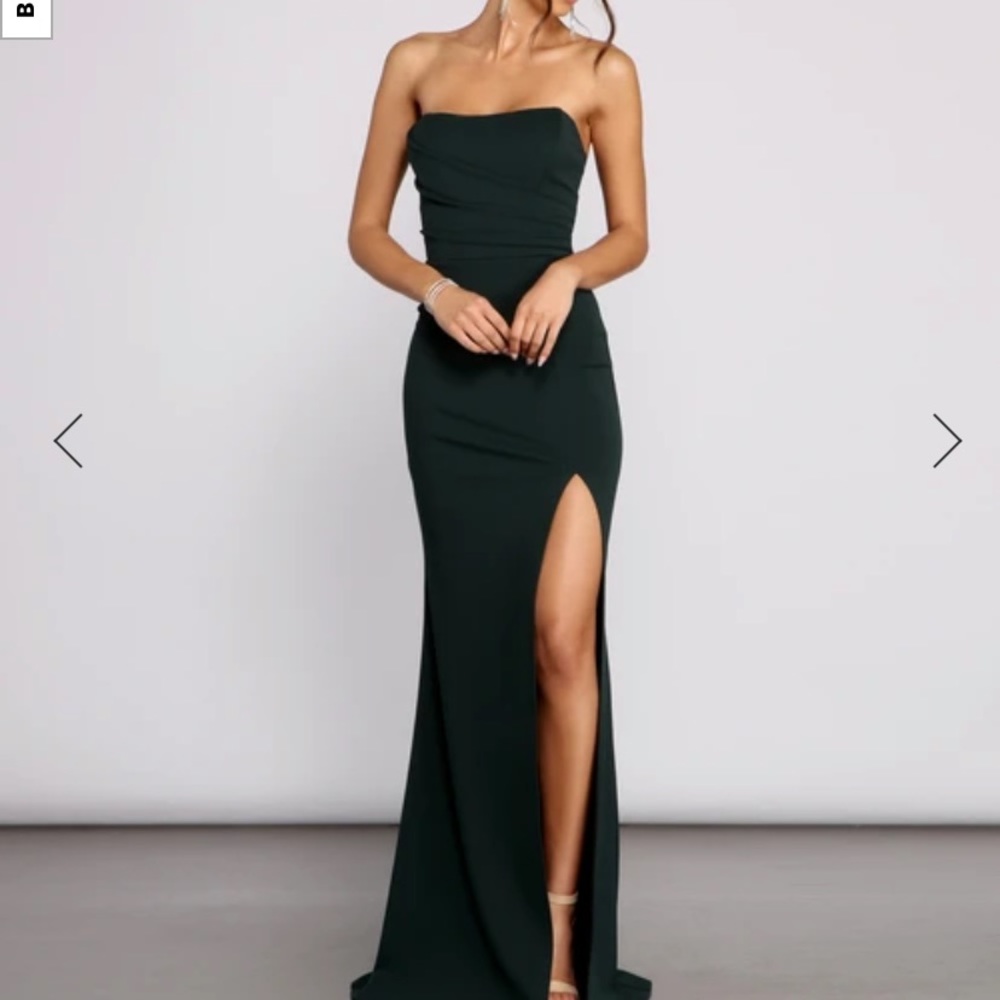 COPY - High Slit Strapless Dress
